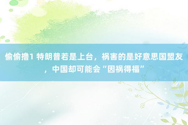 偷偷撸1 特朗普若是上台，祸害的是好意思国盟友，中国却可能会“因祸得福”