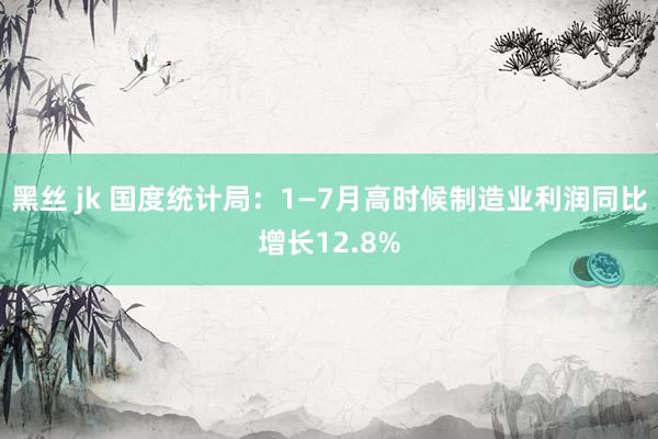 黑丝 jk 国度统计局：1—7月高时候制造业利润同比增长12.8%